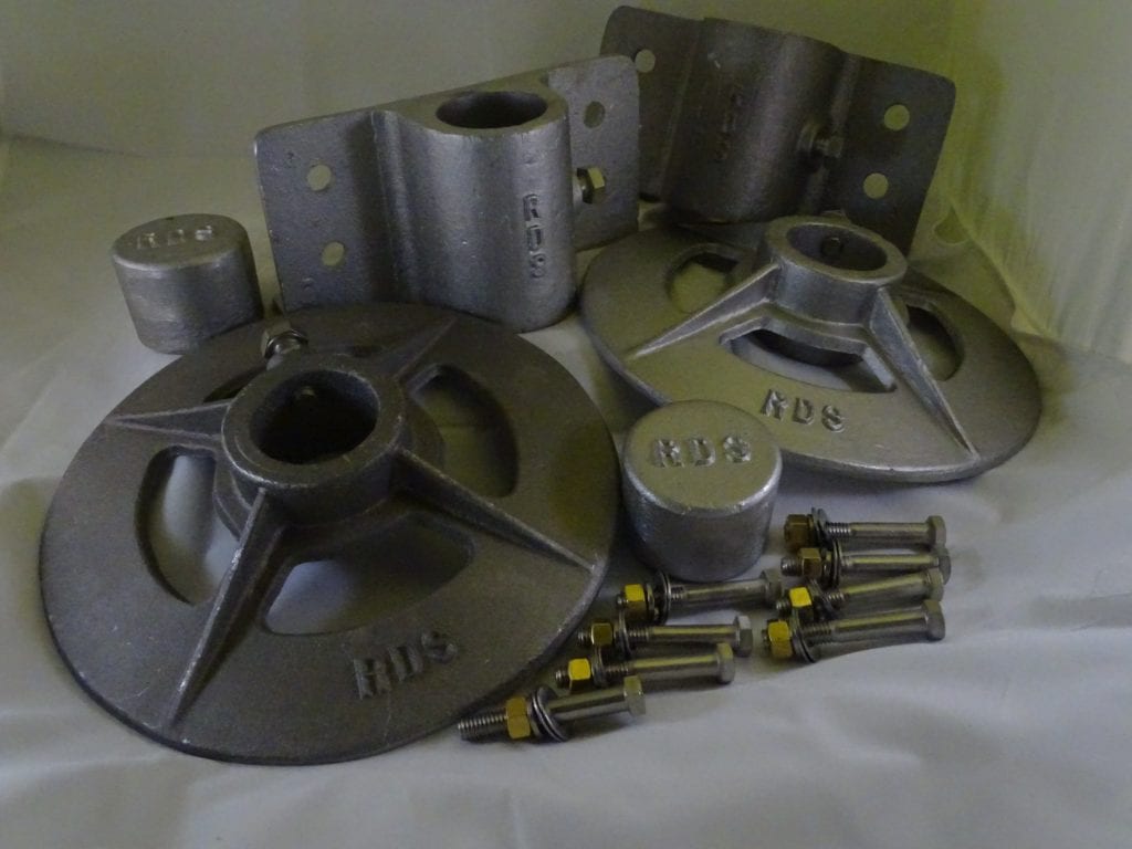 2 (23/8) Pipe Dock Hardware Kit set of 2 RDS Dock Hardware